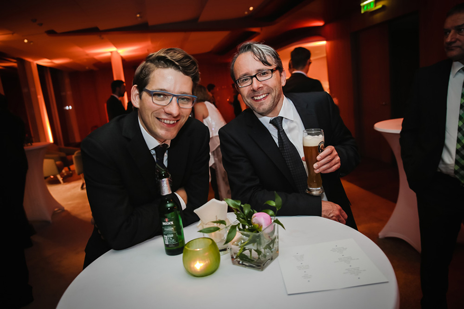 Erwin Stickling (rechts) auf der Aftershow-Party der "Headhunter of the Year"-Gala 2016